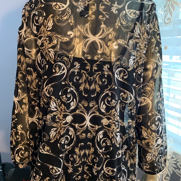 Black printed blouse - Picture 2 of 7